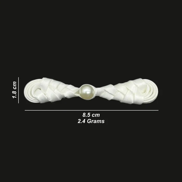2 Pair | Braided Lattice Pearl Frog Closure Button