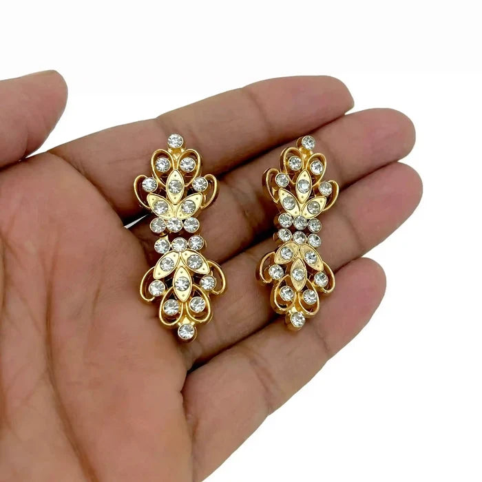 2 Pair | Crystal Arabesque Jeweled Frog Closure Buttons
