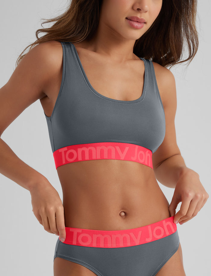 360 Sport Scoop Bralette::Turbulence/Diva Pink WB