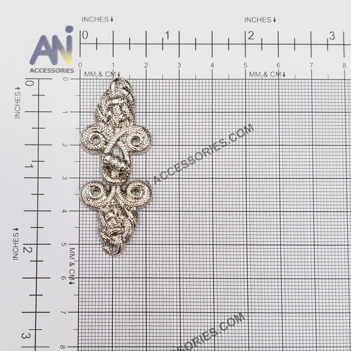 4 Pair | Celtic Elegance Frog Closure Metal Buttons