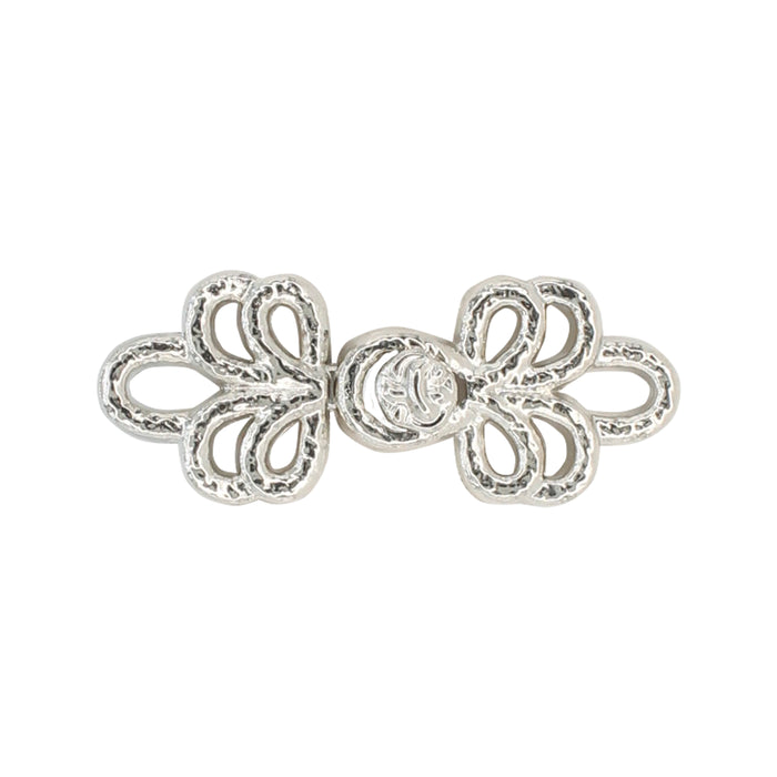4 Pair | Filigree flourish Frog closure metal button