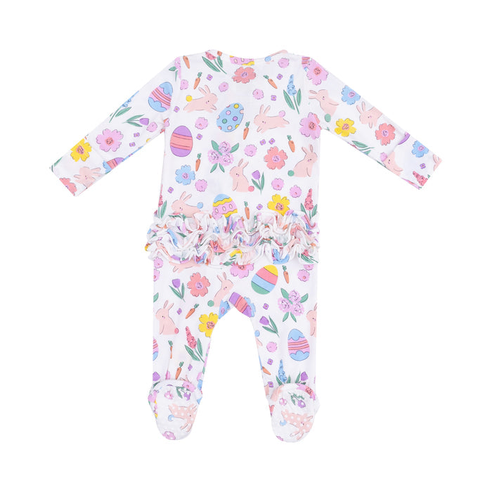 Angel Dear - 2 Way Zipper Footie - Easter Bunnies Pink