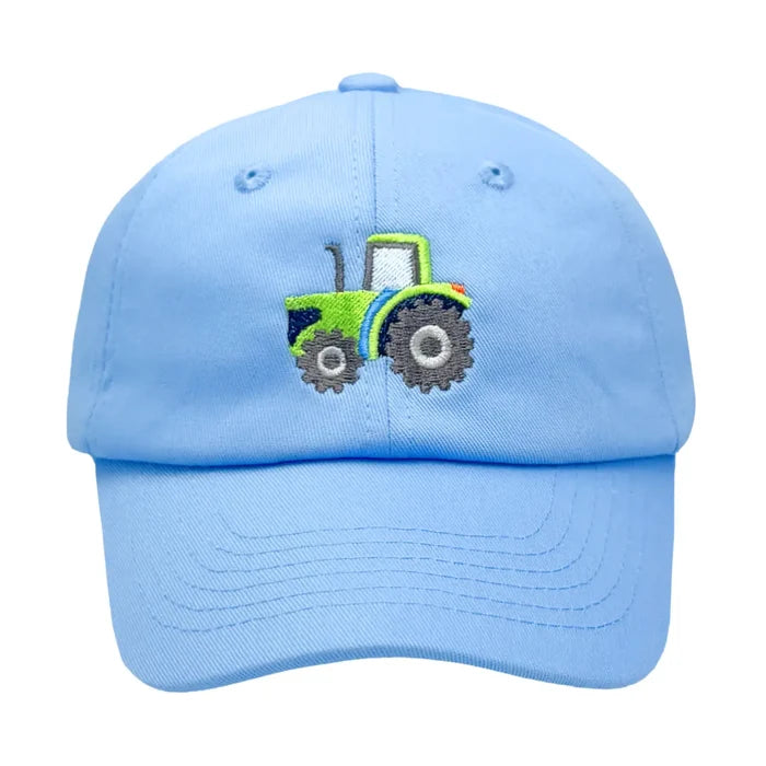 Bits and Bows - Youth Baseball Cap - Blue Tractor