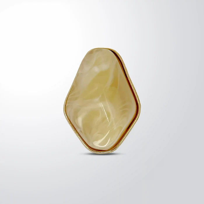 Brown Amber Marbled Metal Buckle