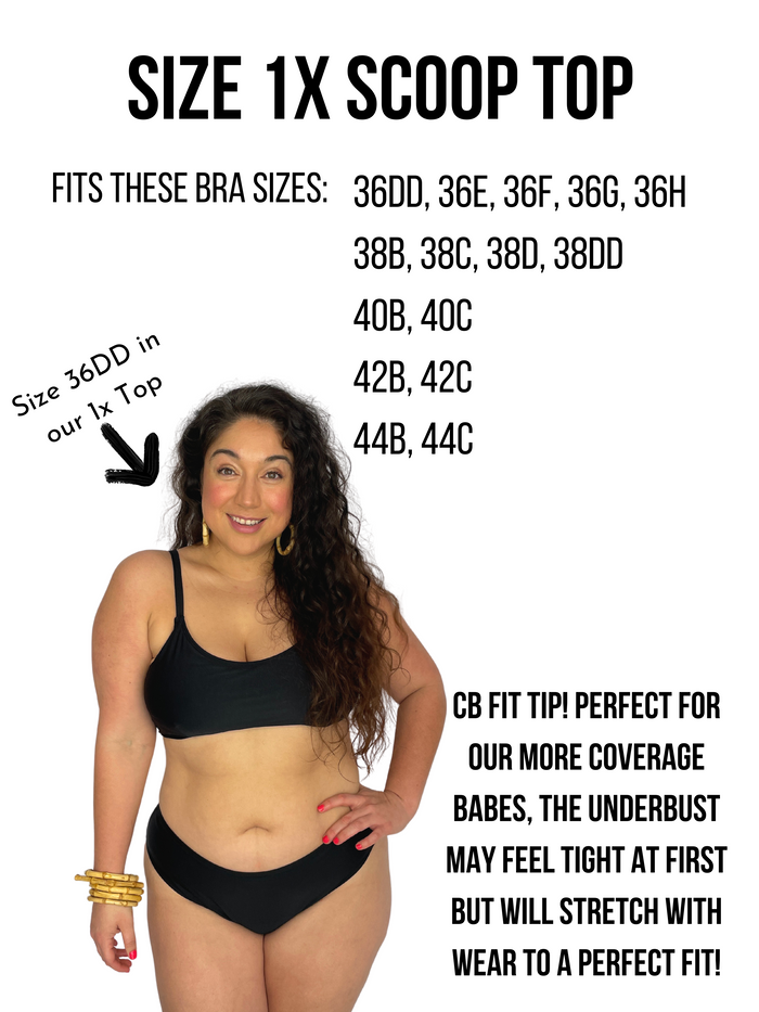 Classic Black Scoop Bikini Top