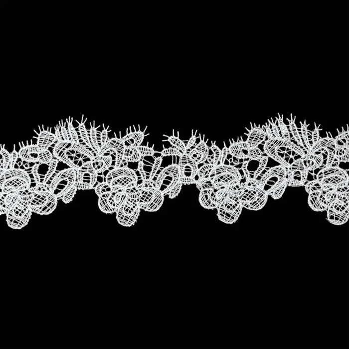Classic Bloom Loop Work Decorative Edge Lace | Width 8.1cm (3.2 inches) 81mm | SKU-FML-31