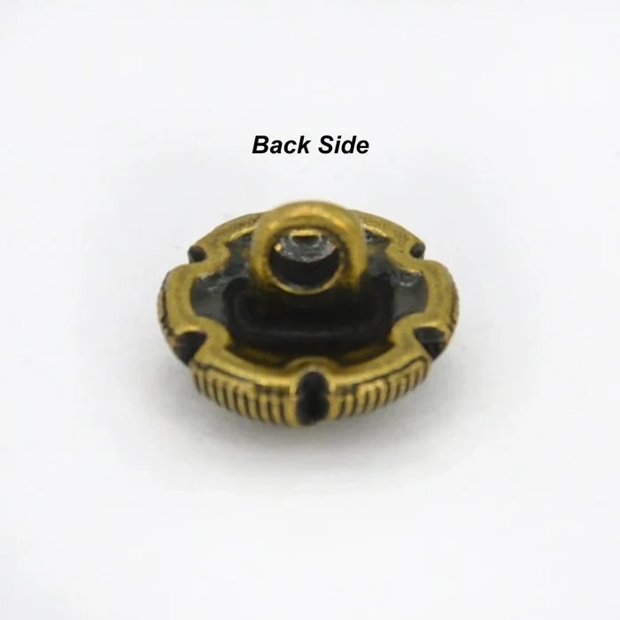 Classic Knot Design with Ribbed Texture Metal Button | 11mm (18L)