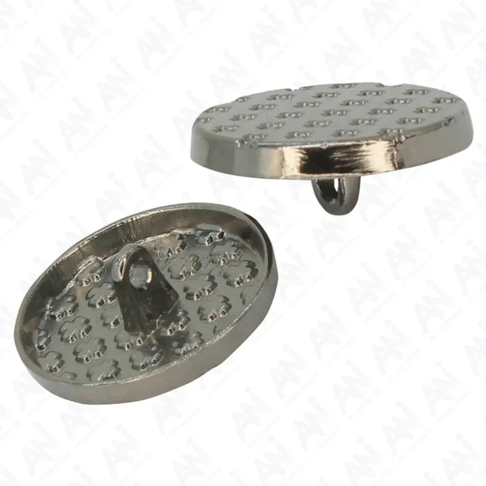 Crosshatch Metal Buttons | 18mm(28L) & 21mm(34L)