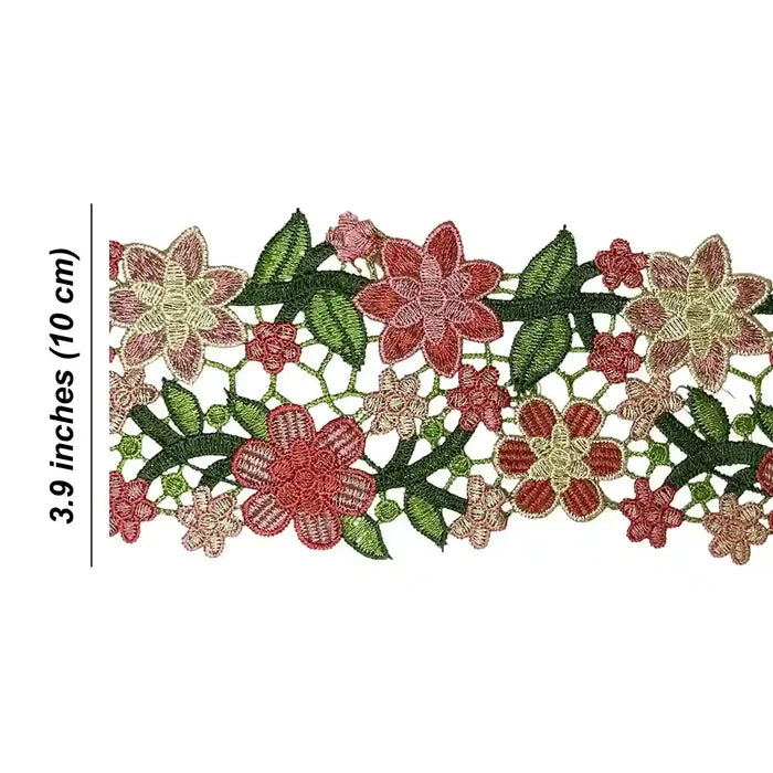 Cutwork Floral Leaf Desugn Emroidery Lace