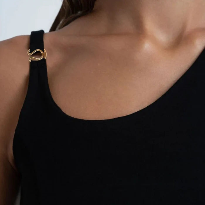 Double loop crescent buckle