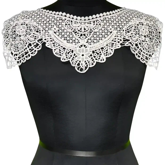 Elegant floral end designer boat neckline patch with refined detailing for premium ethnic wear by Ani Accessories India.