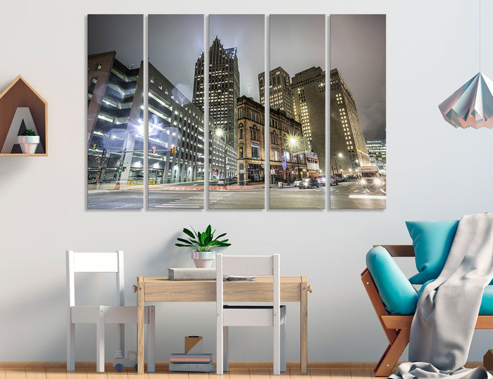 Evening Detroit Canvas Print #9075
