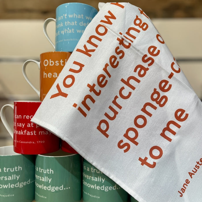 Exclusive Jane Austen's House Quote Tea-Towel