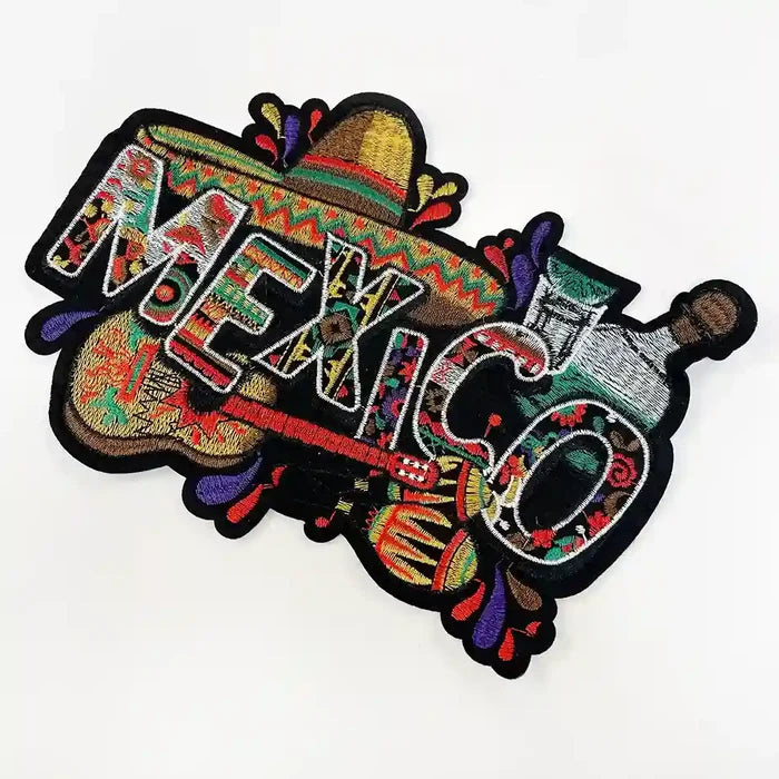 Fiesta Typography Mexico Hot Fix Patch