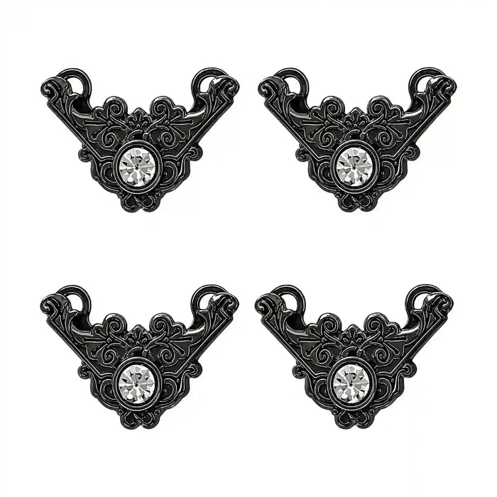 Filigree Rhinestone V Style Collartip