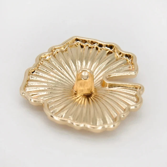 Fluted Shell Metal Buttons | 35mm(55L)