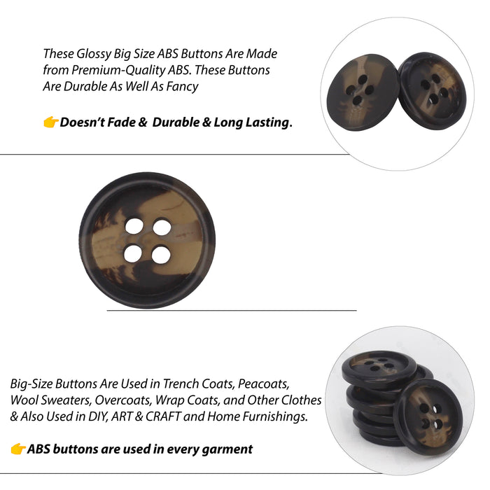 Four Hole ABS Plastic Buttons | 29mm(46L)