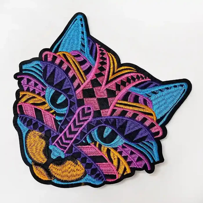 Huichol Inspired Kitty Patch