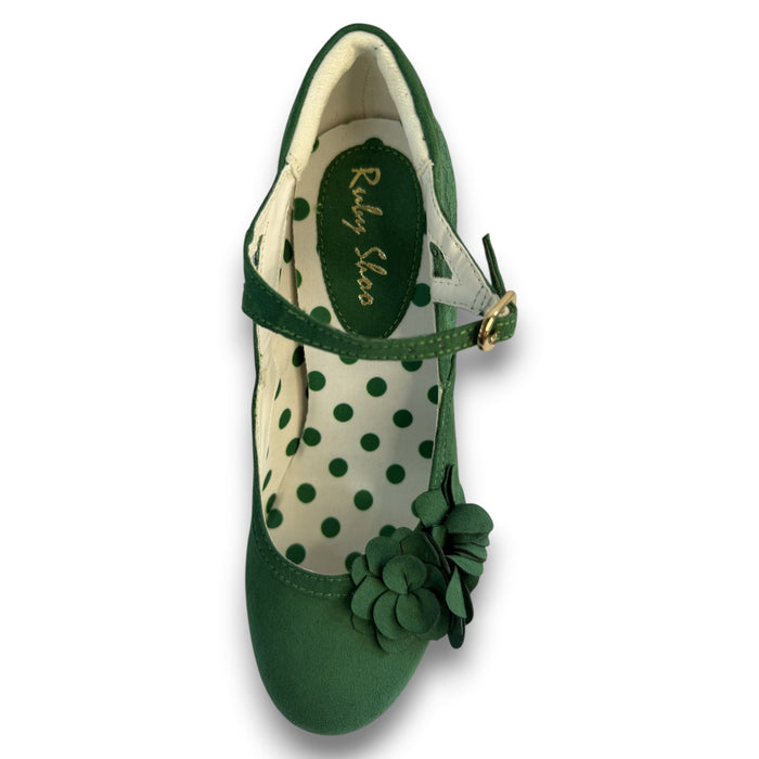 Lynn and Matching Tirana Emerald Green Wide Fit