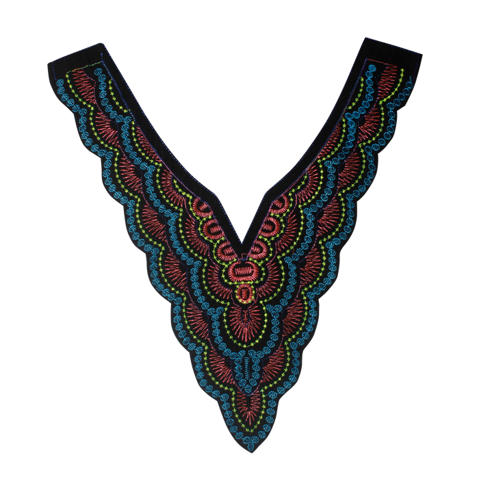 Multicolor V Shaped Sweetheart Neckline