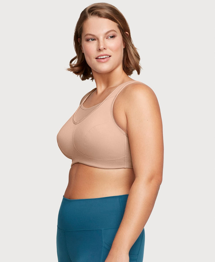 No-Bounce Camisole Sports Bra Cafe