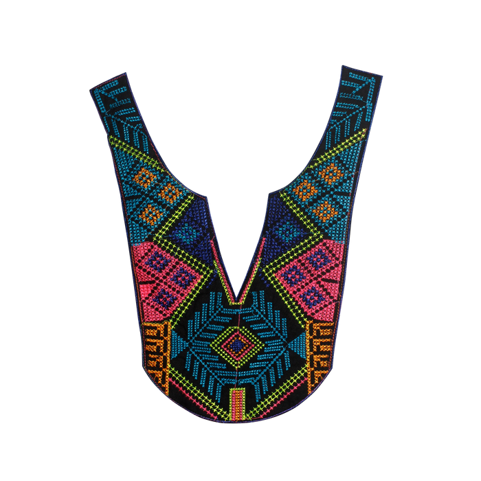 Opposing Hues Boho Multicolor Sweetheart Neckline Yoke