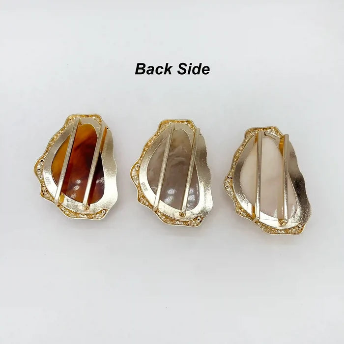Organic Marbled Stone Buckles