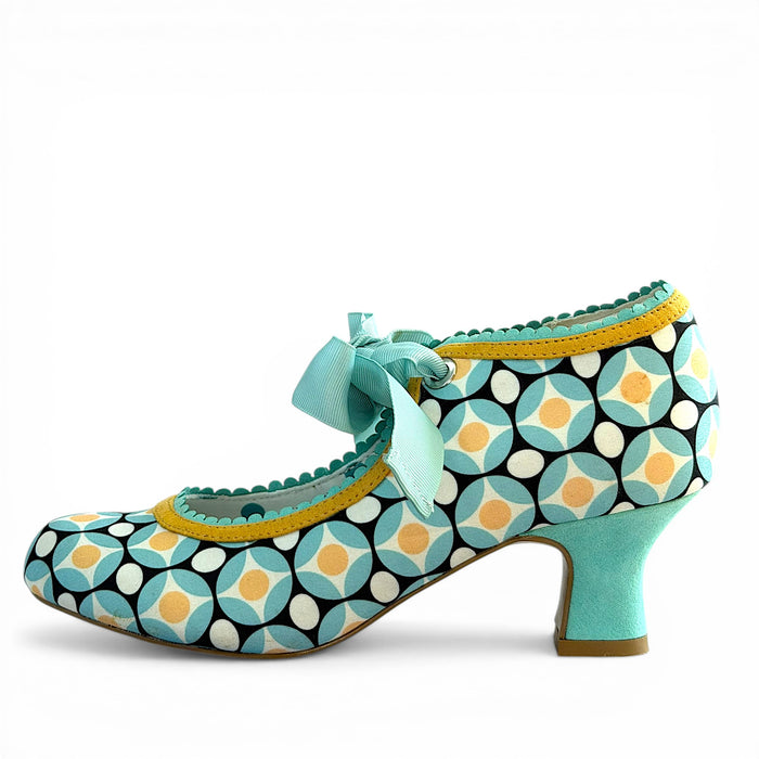 Peyton and Matching Malibu Aqua Geometric