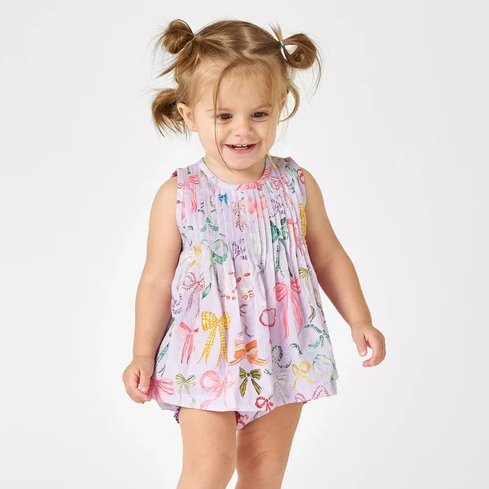 Pink Chicken - Jaipur 2-Piece Set - Lavender Watercolor Bows