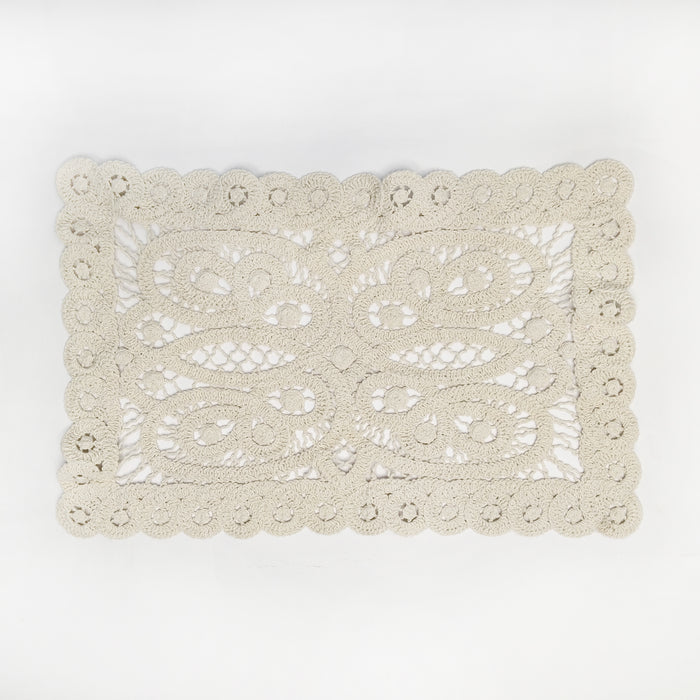 Rectangular Crochet Cotton Sew Patch