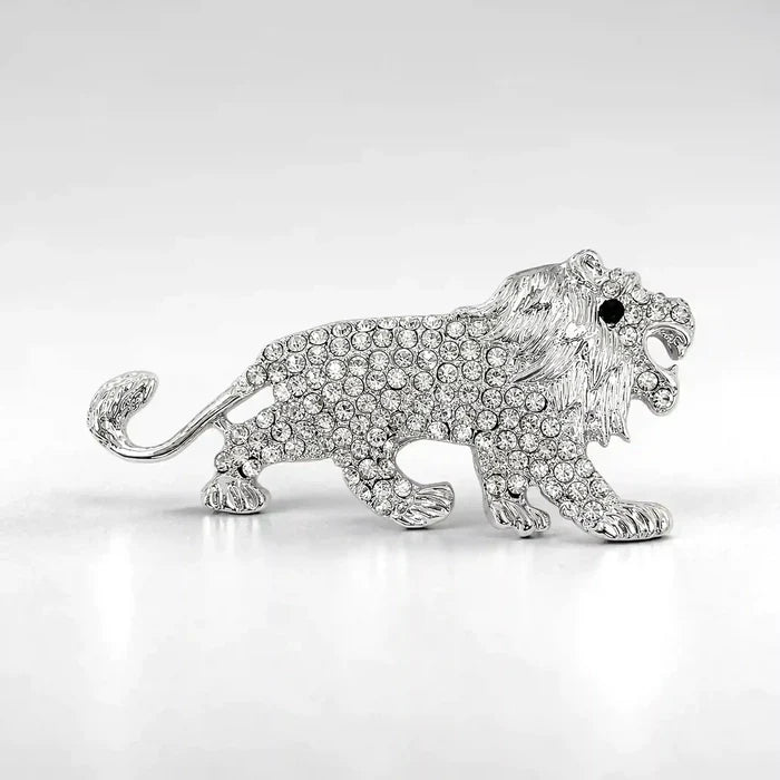 Rhinestone Elephant Brooch