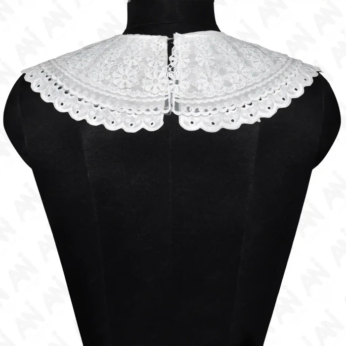Premium Scalloped Edge Lace Neck Collar by Ani Accessories offering graceful neckline detail for apparel