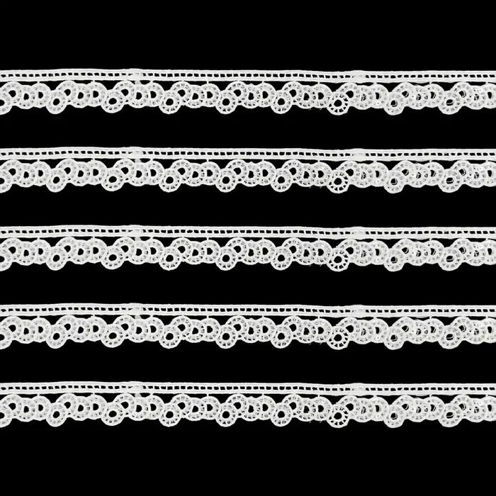 Scalloped Round Medallion Lace Trim | 2 meter