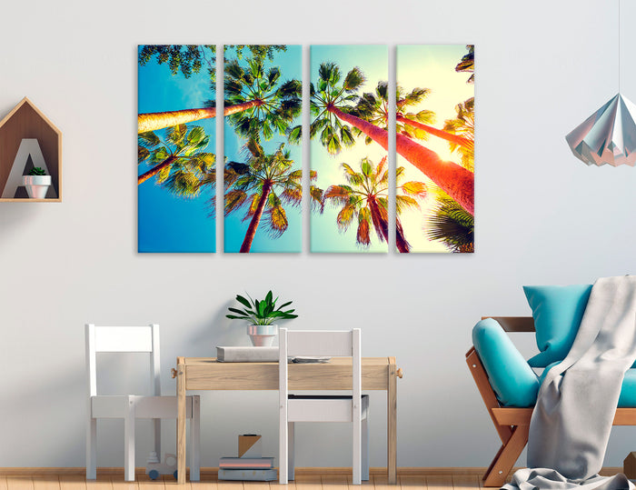 Sunset Palm Art Canvas Print #7600