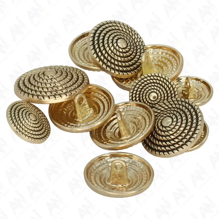Textured Dome Metal Buttons | 15mm, 21mm & 23mm