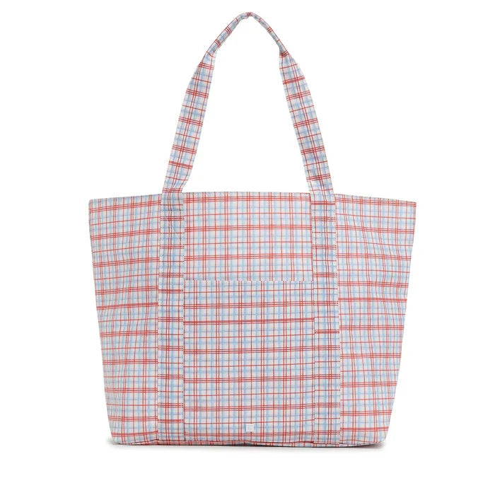 TRVL - Jumbo Tote - Classic Plaid Red