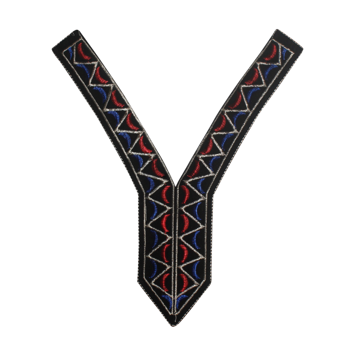 Vibrant Color V Neckline Patch