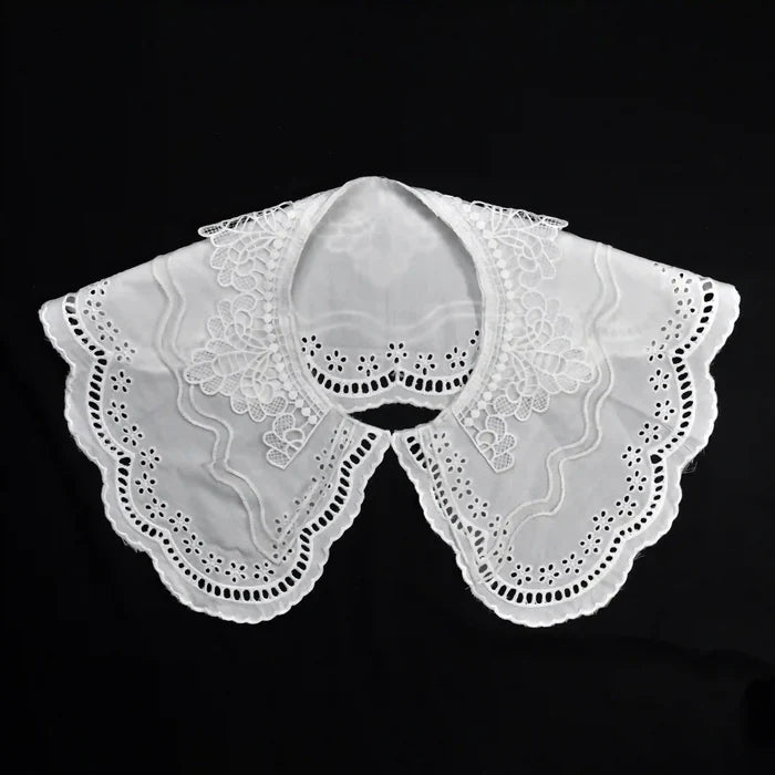Ani Accessories premium Victorian revival floral cutwork collar for heritage inspired fashion detailing
