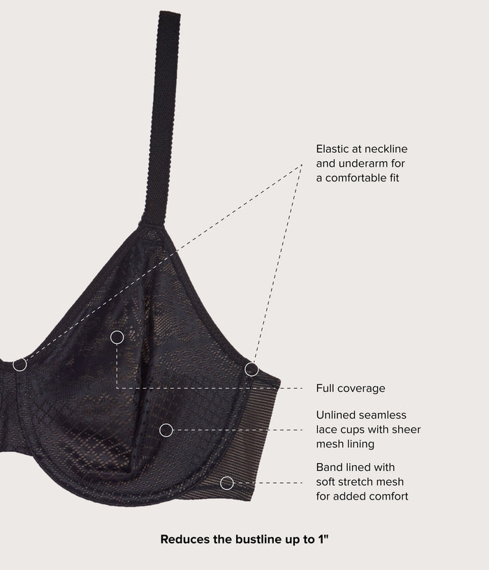 Visual Effects Minimizer Bra Black