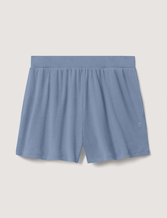 Women's Micro Rib Lounge Short::Rain Washed::Swatch