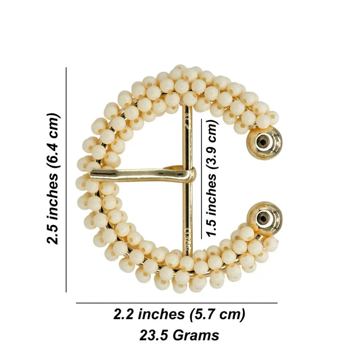 Ani Accessories Wooden C Buckle with Wooden Beads for Belt and Bag DIY Craft Sewing Apparel Decoration Accessory