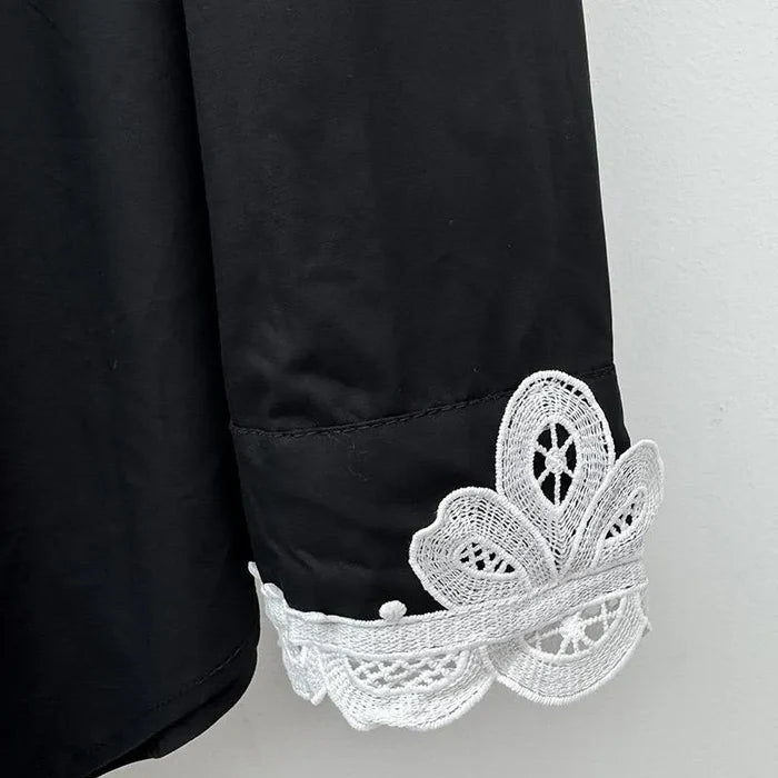 Floral yoke set by Ani Accessories styled on women’s shirt sleeve showing detailed design for fashion and tailoring reference