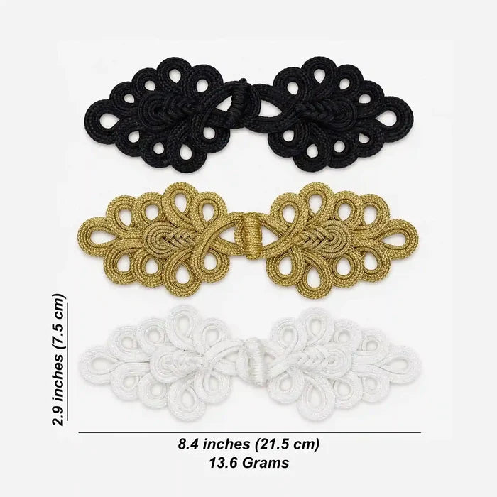 1 Pair Big Size | Intricate Butterfly Pankou Fastener