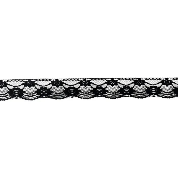 1.5 inch | Black Floral Ribbon Lace | 5 Meters | SKU-B-110