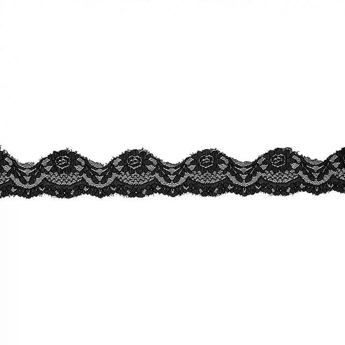 1.9 inch| Black Floral Ribbon Lace | 5 Meters | SKU-B3