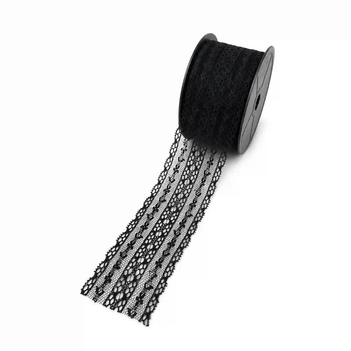 1.9 inch | Black Geometric Pattern Lace | 5 Meters | SKU-B121