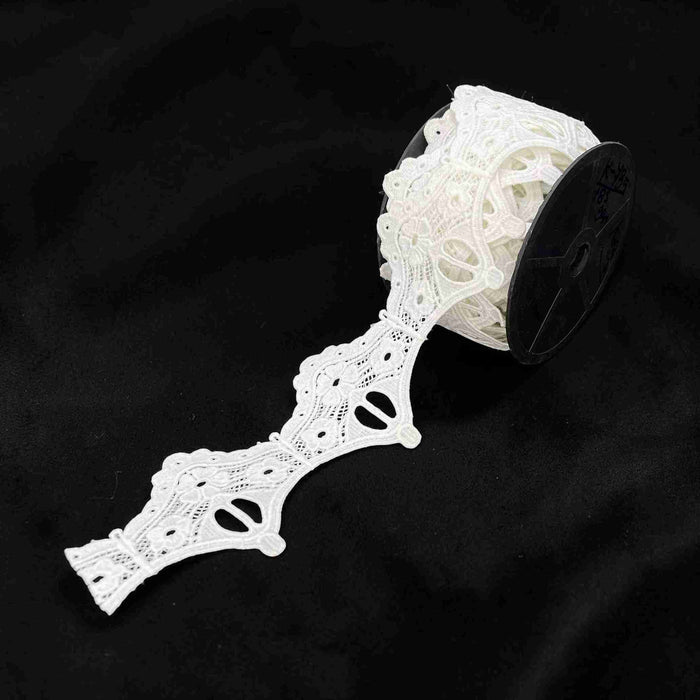2 Meter | Cathedral Arch Guipure Spun Poly Lace | 3.1 Inches | SKU-K-3/735