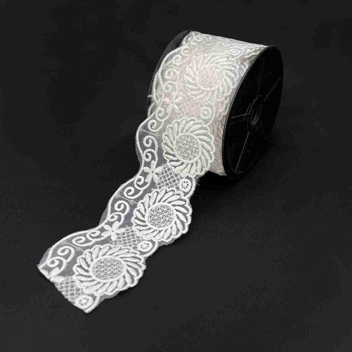 2 Meter | Chakra Bloom Spun Poly Lace  | 2.7 Inch | SKU-k2/689
