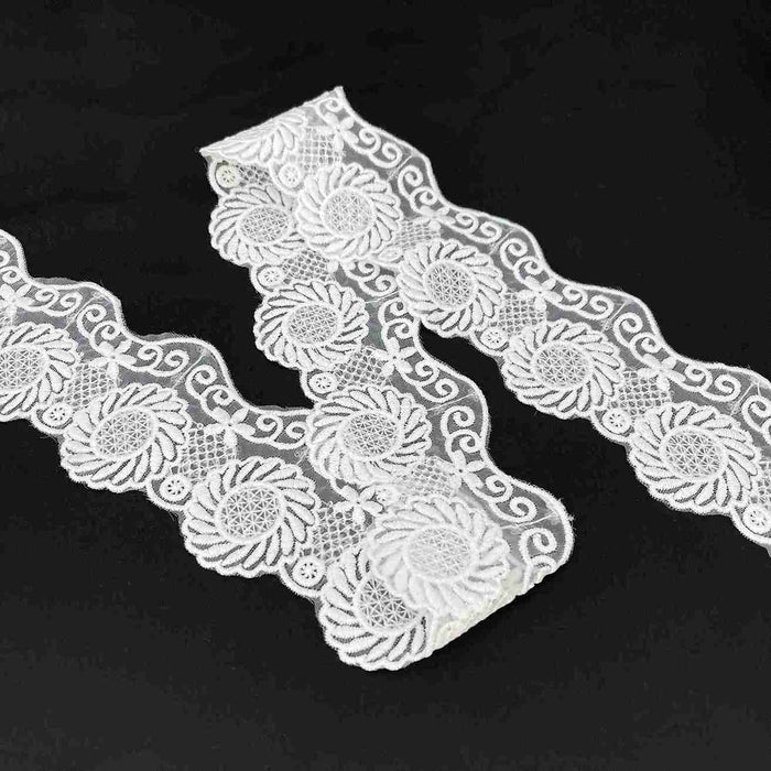 2 Meter | Chakra Bloom Spun Poly Lace  | 2.7 Inch | SKU-k2/689