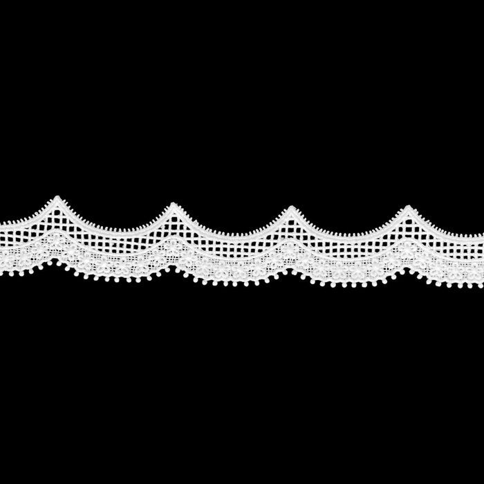 2 Meter | Crown Pointed Lattice Spun Poly Lace | 2.1 Inches | SKU-K3/732